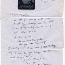 Patti Smith brev 1977